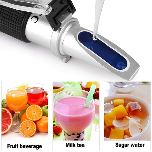 Brix Meter Refractometer 0~32%, Handheld Brix Refractometer Sugar Content Test, High Accurate Brix Measurement Tool with ATC for Fruit Beverages & Juice