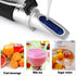 Brix Meter Refractometer 0~32%, Handheld Brix Refractometer Sugar Content Test, High Accurate Brix Measurement Tool with ATC for Fruit Beverages & Juice