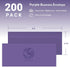 Business Envelopes 200-Pack #10 - Purple Standard Square Flap, Gummed Seal for Invitations, Office, Mailing