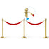 PATIKIL 6 Pack 1.1"x3.2" Stanchion Rope End Stopper, Golden Cord End Caps for Crowd Control