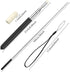 Telescopic Teacher Pointer Stick with Hand Lanyard, Extendable Handheld Pointer for Classroom (Black)