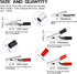 WMYCONGCONG 120 PCS Metal Alligator Clips Electrical Test Clamps Assortment Kit with Plastic Hands Red Black Kit