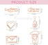 Framendino 30 Pack Rose Gold Cute Assorted Sizes Small Paper Clips, Index Card Binder Clip with Fun Storage Box