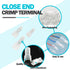 100PCS Nylon Closed End Crimp Terminal 16-14AWG Wire End Caps for Electrical Car Audio Wire Connectors CE2