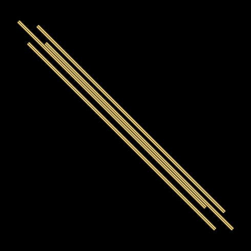 Favordrory 4PCS Brass Round Rod, 3/16 Inch Diameter, 14 Inches Length