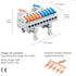 6pcs 28-12AWG (2 10 DIN Rail Terminal Blocks, DIY Splicing Wire Connectors for Circuit Inline in Out)