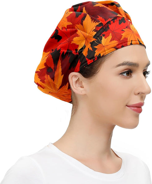 Unisex Bouffant Scrub Cap with Elastic Tie Back - Comfortable Hair Cover for Professionals