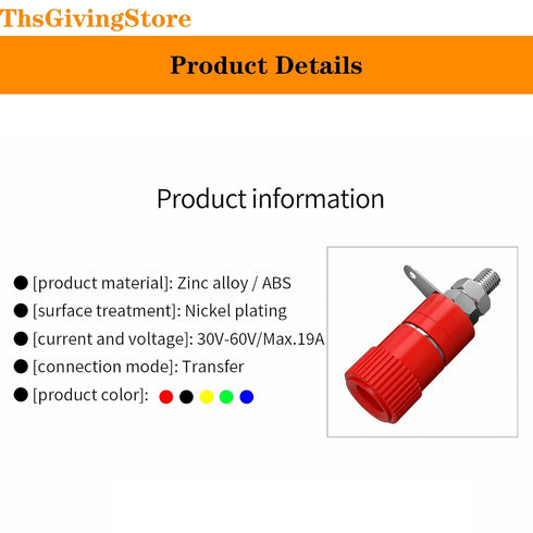 20 PCS Binding Posts Terminal, Socket Binding Post Female Socket Jack for 4mm Banana Plug Connector, Binding Post for Electronic Test Equipment(5 Color)