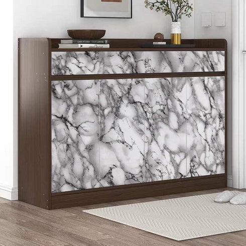 Yancorp 16"x394" White and Black Contact Paper Easily Removable Countertops Black and White Marble Wallpaper Self-Adhesive Peel and Stick Backsplash Vinyl Kitchen(White Black, 11.8"x120") by Yancorp