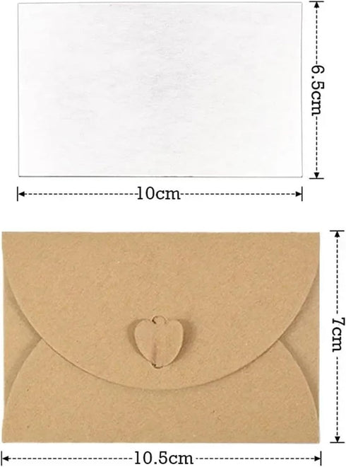 linenb 120pcs Kraft Paper Greeting Card with Envelope Featival Blessing Card DIY Gift Cards Birthday Wedding Party