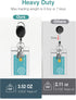 Puroma 3 Pack Clear ID Badge Holder with Waterproof Vertical Lanyard, Carabiner Badge Reel, Key Ring for Card Holder