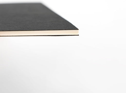 DSTELIN Blank Spiral Notebook - 10 inch x 7.5 inch, 100GSM, 4-Pack, Soft Cover, 50 Pages / 25 Sheets (Black)
