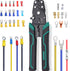Tnisesm Wire Crimping Tool 26-10 AWG, Crimping Pliers with Stripper Cutter for Open Barrel Terminals