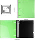 WOT I Telescoping 3 Ring Binder - 1 Inch, 12PCS, Flexible Binder with Expandable Spine and Clear Catalog Pocket