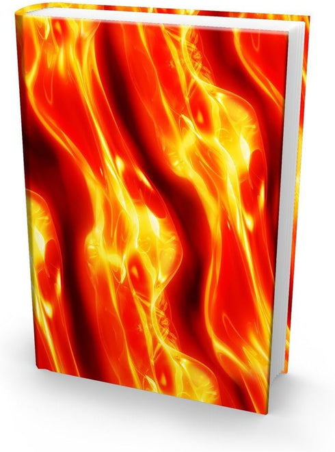Book Sox Stretchable Book Cover, Jumbo Fireball Print, Fits Most Hardcover Textbooks, Adhesive-Free, Nylon