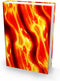 Book Sox Stretchable Book Cover, Jumbo Fireball Print, Fits Most Hardcover Textbooks, Adhesive-Free, Nylon
