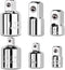 6 Piece Socket Adapter and Reducer Set, 1/4", 3/8", 1/2" Chrome Vanadium Steel Ratchet/Socket Kit