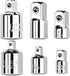 6 Piece Socket Adapter and Reducer Set, 1/4", 3/8", 1/2" Chrome Vanadium Steel Ratchet/Socket Kit