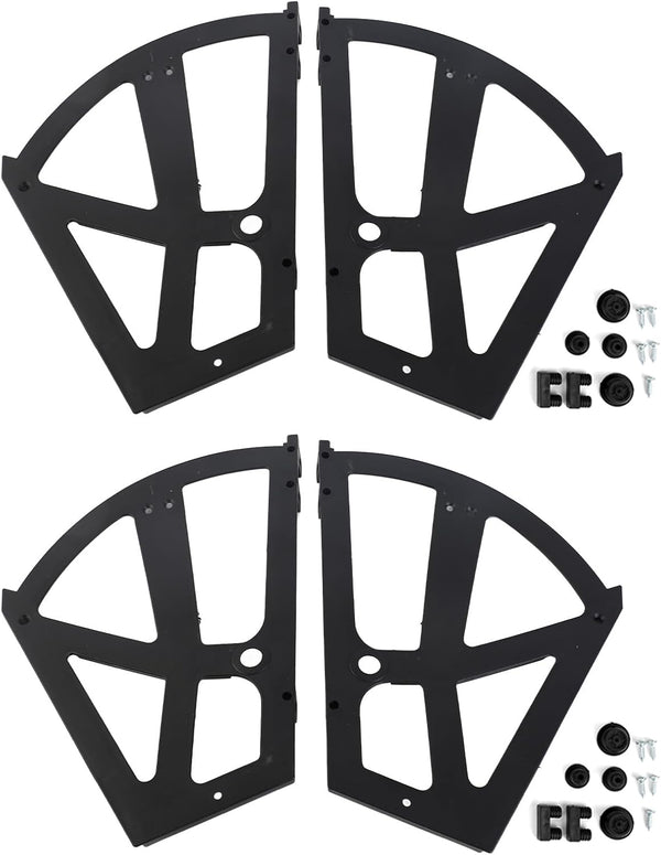 Kodrily 4Pcs Hinges for Shoe Racks, ABS Shoe Cabinet Hinge Replacement with 22Pcs