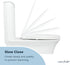 TS1008E LUXE Elongated Comfort Fit Toilet Seat with Slow Close, Quick Release Hinges, and Non-Slip Bumpers (White)