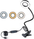 Clamp on Desk Lamp, 8W Clip Light with 3 Color Options, 10 Dimmable Illumination Modes (Black)