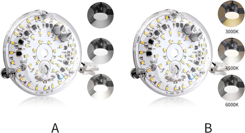 Frandilo 4inch 6000K, 18W Dimmable 120V 1800LM 1) Ceiling Fan LED Light Replacement LED Retrofit Kit Ceiling Fan Light