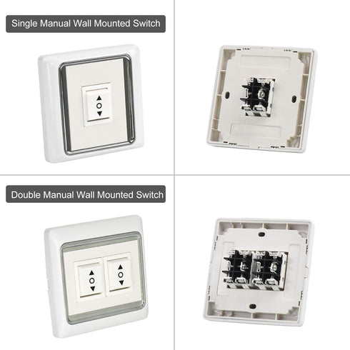 AC506-01 3 AC120 60HZ Rollerhouses Position ON/Off/ON Rocker Switch White Double Manual Wall Mounted Switch DPDT Work