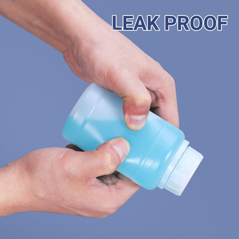 PE Plastic Food Grade Bottles, Wide Mouth Lab Reagent Bottle for Liquid/Solid Sample Storage
