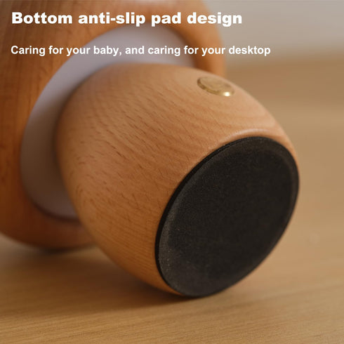 Wooden Mushroom Lamp, Portable Cordless Small Rechargeable Lamp, Stepless Dimming Night Light for Birthday Gifts.