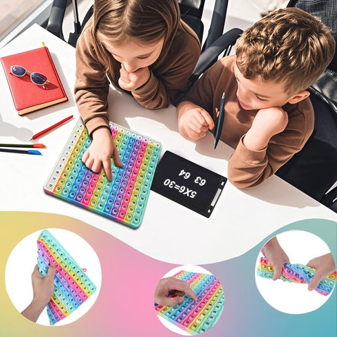 Yadishen 12x12 (20cm Multiplication Game Table Kids Math Learning Posters, Fidget Popper Educational Math Tools Fidget