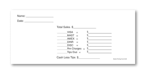 Restaurant Waitstaff Cash Out Tip Envelope - Gummed Seal White 9.5" x 4.13" (Pack of 500)