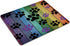 Smooffly Rustic Rainbow Woodgrain Black and Purple Dog Paw Gaming Mouse Pad, 9.5 X 7.9 Inch