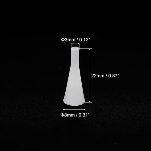 MECCANIXITY Silicone Rubber Tapered Plug 3mm to 8mm Solid White for Powder Coating, Painting, Anodizing, Plating, Sandblasting, Laboratory Use 40 Pieces