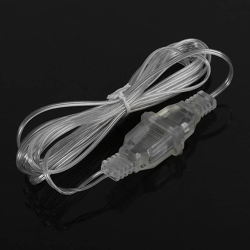 Clear Outdoor String Light Extension Cord, Waterproof and Flexible Transparent Cable for Indoor/Outdoor LED Fairy