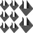 8 Pcs Black Hurricane Tie Clip, 13 Gauge Joist Hangers 2.2mm Thickness for 2x4, 2x6 Truss to Rafter Connector