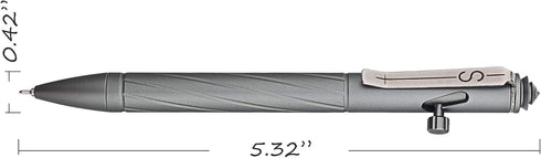 SMOOTHERPRO Premium Bolt Action Pen - Compatible with Pentel Refill, Durable Stainless Steel Clip, Black Color