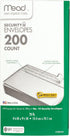 Mead Envelopes, Letter Size #10, Security Tinted Self Seal Envelopes, 4-1/8 x 9.5”, 200 per Pack (742020)
