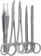 Premium A2ZSCILAB 5 Pieces Veterinary Needle Holder, Scissors, Hemostat Forceps, Tweezers Instruments