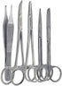 Premium A2ZSCILAB 5 Pieces Veterinary Needle Holder, Scissors, Hemostat Forceps, Tweezers Instruments