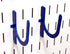Wall Control 3in Reach U-Hook Accessory, “U” Shaped Slotted Metal Pegboard Hook - Blue