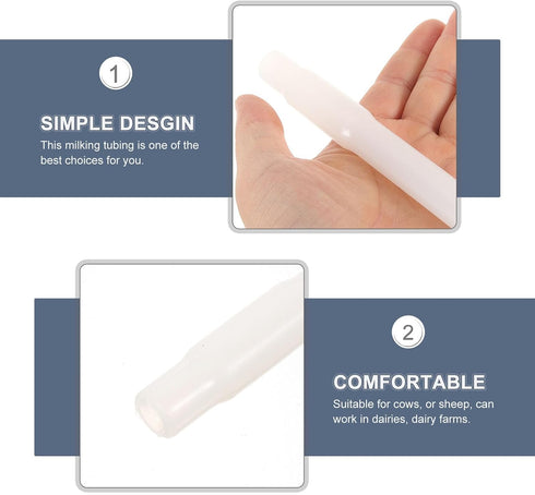 Beaupretty Silicone Milking Tube for Cattle and Sheep, Food Grade Milk Pipe Connector, Portable Manual and Electric