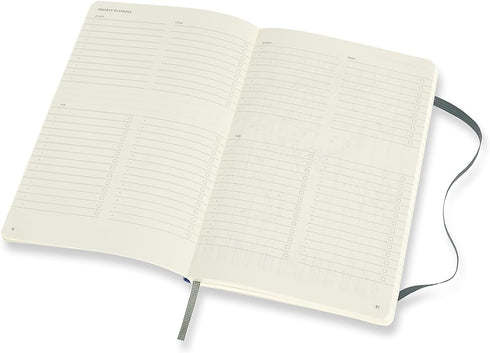Moleskine PRO Notebook, Soft Cover, Large (5" x 8.25"), Forest Green, 192 Pages for Professional Project Planning