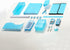 Square Flap Document Holder Blue - Expanding File Folder, A4 Letter Size Reusable Filling Envelopes, Snap Closure Wallet