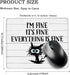 I'm Fine It's Fine Everything Is Fine Rectangular Mouse Pad, Funny Black Cat Mouse Pad Gift for Colleague Employee, Home Office Desk Accessories Decor, Inspirational Mouse Mat Gift for Coworker by Juoqg