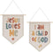 XFN 2 PCs Inspirational Bible Verse Boho Toddler Baby Room Nursery Wall Decor
