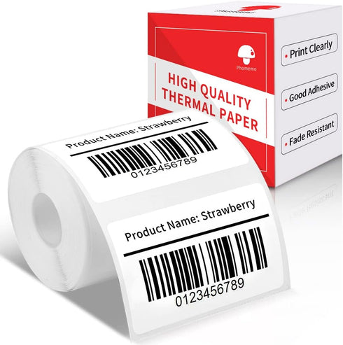 Phomemo M110 Label Paper, 40x30mm Compatible with M110 M200 M120 M220 M150 M250 M260 M108 M100, 230pcs/Roll