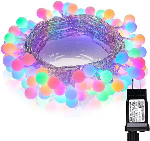 LYHOPE LED Globe String Lights, 33ft 100 LED Indoor String Lights 8