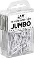 JAM PAPER White Paper Clips - Jumbo 2 Inch - 75/Pack Colorful