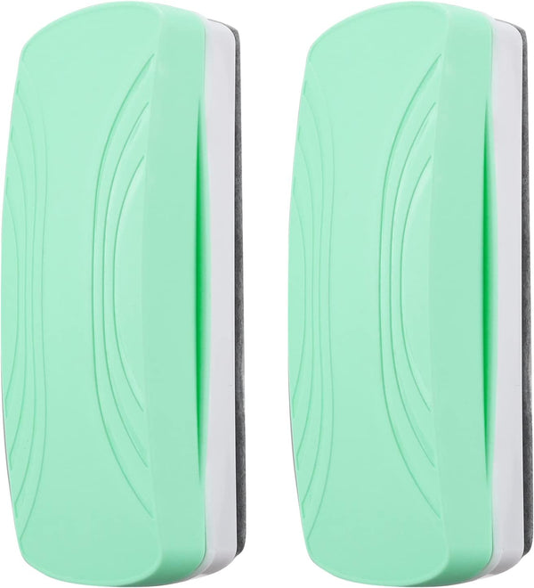Ddaowanx Magnetic Whiteboard Eraser, Pack of 2 Dry Erase Erasers for School & Office Supplies (Light Green)