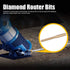 Stone(6.35x5x65mm) Router Bits Golden Brazed Straight Shank Rotary Wheel Router Bit for Marble Granite